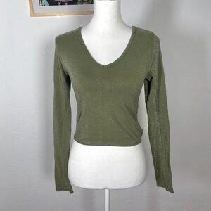 Sparkly Olive Green Ballet Top
